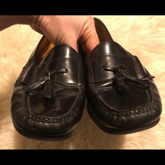Cole Haan Black Leather Pinch Tassel Loafers main image 7